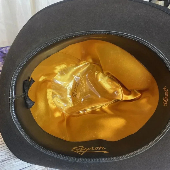 Vintage Byron Men`s Fedora Hat Brown  Wind Trolley, Kasmir Finish Size 8… - Picture 6 of 8